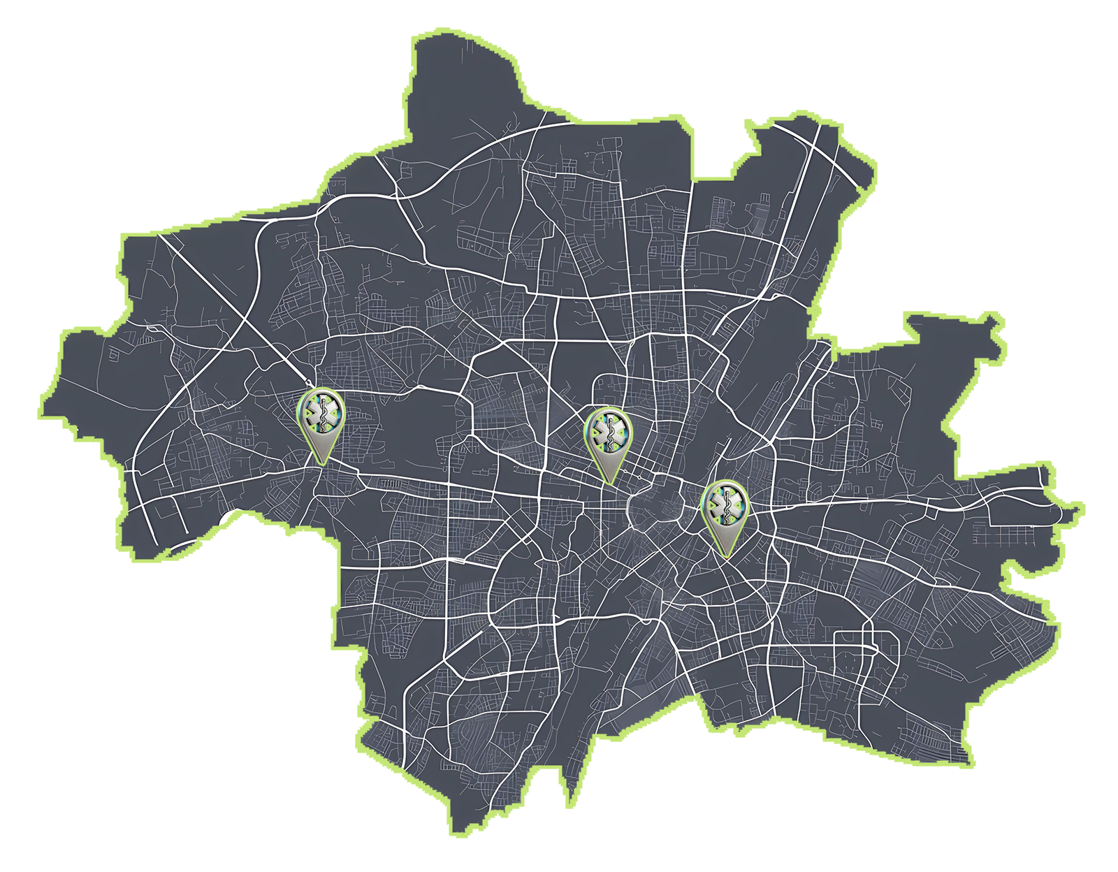 München Karte Illustration