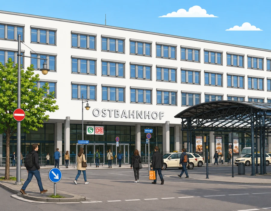 München Ostbahnhof für die Südost-Route aus Ottobrunn, Neuperlach und Unterhaching.